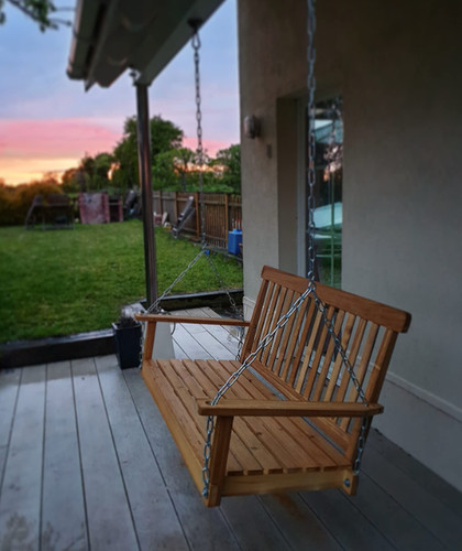 Hanging swing bench - bench, outdoor