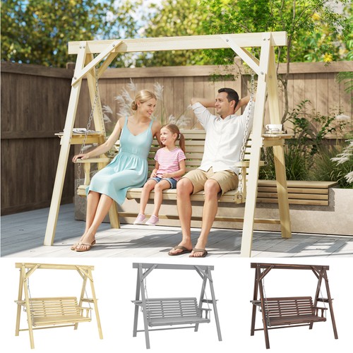 Seater wooden garden swing - seater,