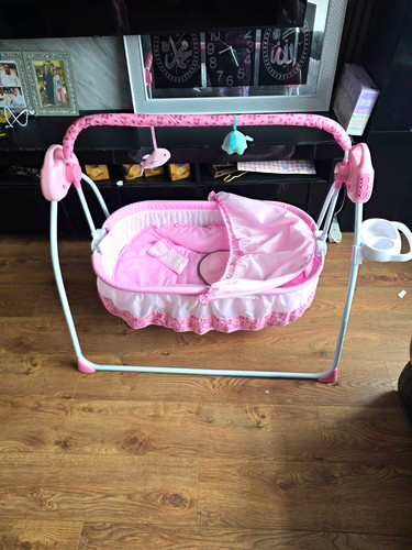 Pink girls baby - girls, swing