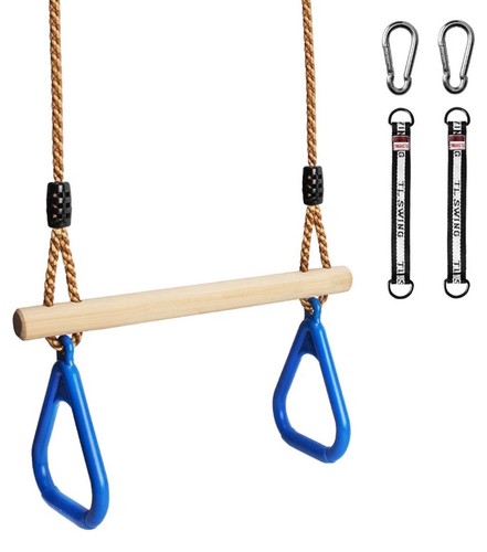Wooden swing seat - wooden, pink