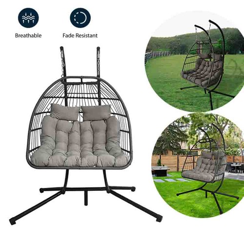 Double seats foldable rattan - double,