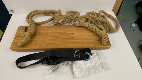 Wooden tree swing seat with - wooden,