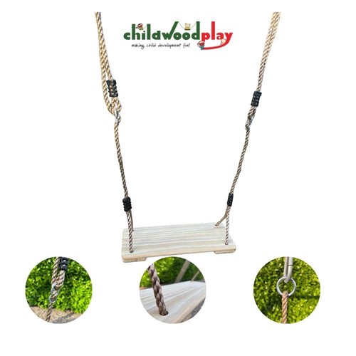 Wooden swing seat with - wooden,