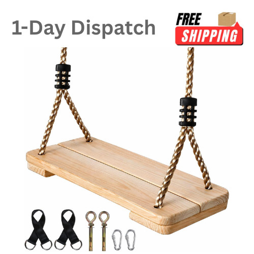 Extfans wooden tree swing seat - wooden,