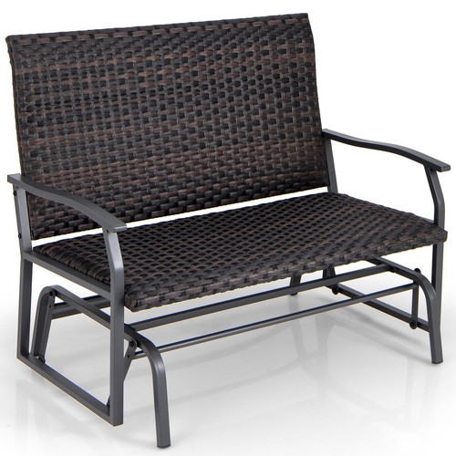 Outdoor rattan glider - rattan, bench