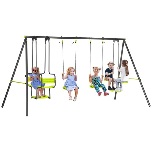 Outsunny garden swing set - swing,