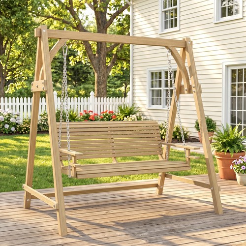 Seater wooden garden - garden, swing