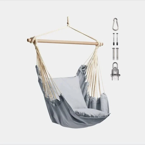 Grey hanging chair outdoor - chair,